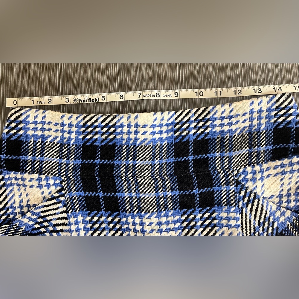 Anthropologie Maeve Blue Plaid Mini Skirt NWT Size 4 - Picture 11 of 15